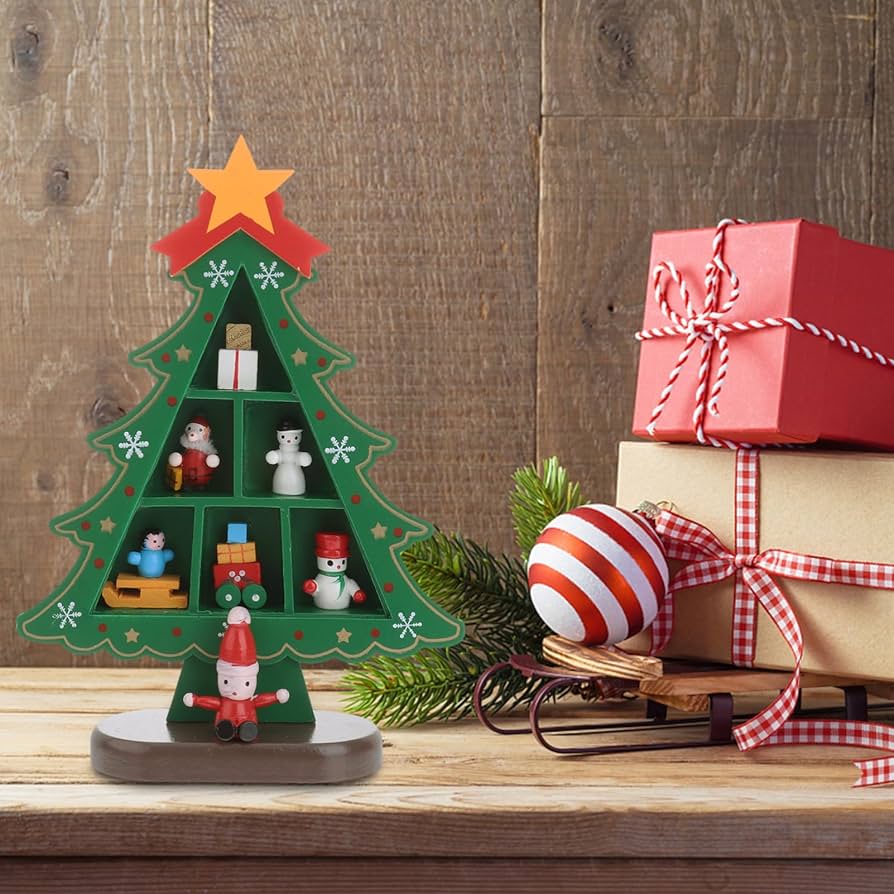 Amazon.co.jp: EXCEART クリスマス飾り 木製クリスマスツリー 雪だるま